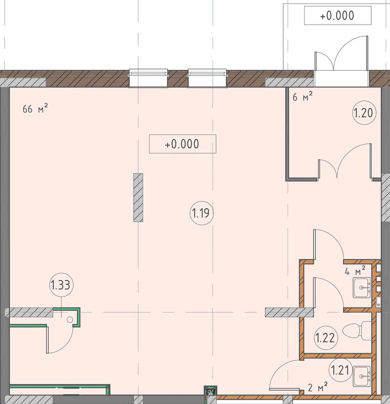 Планировка Офис 2, 79.04 м²