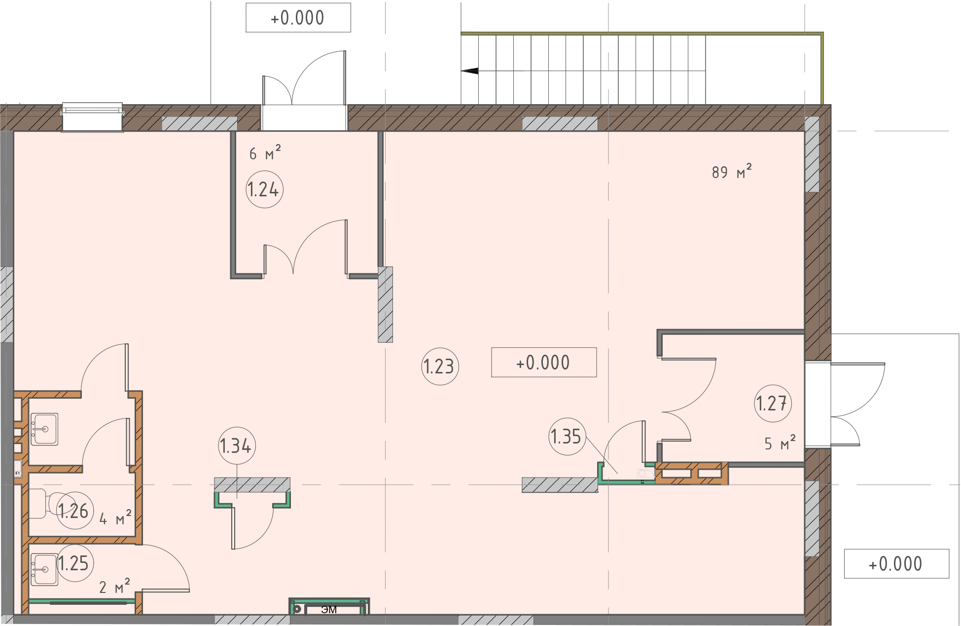 Планировка Офис 3, 107.17 м²